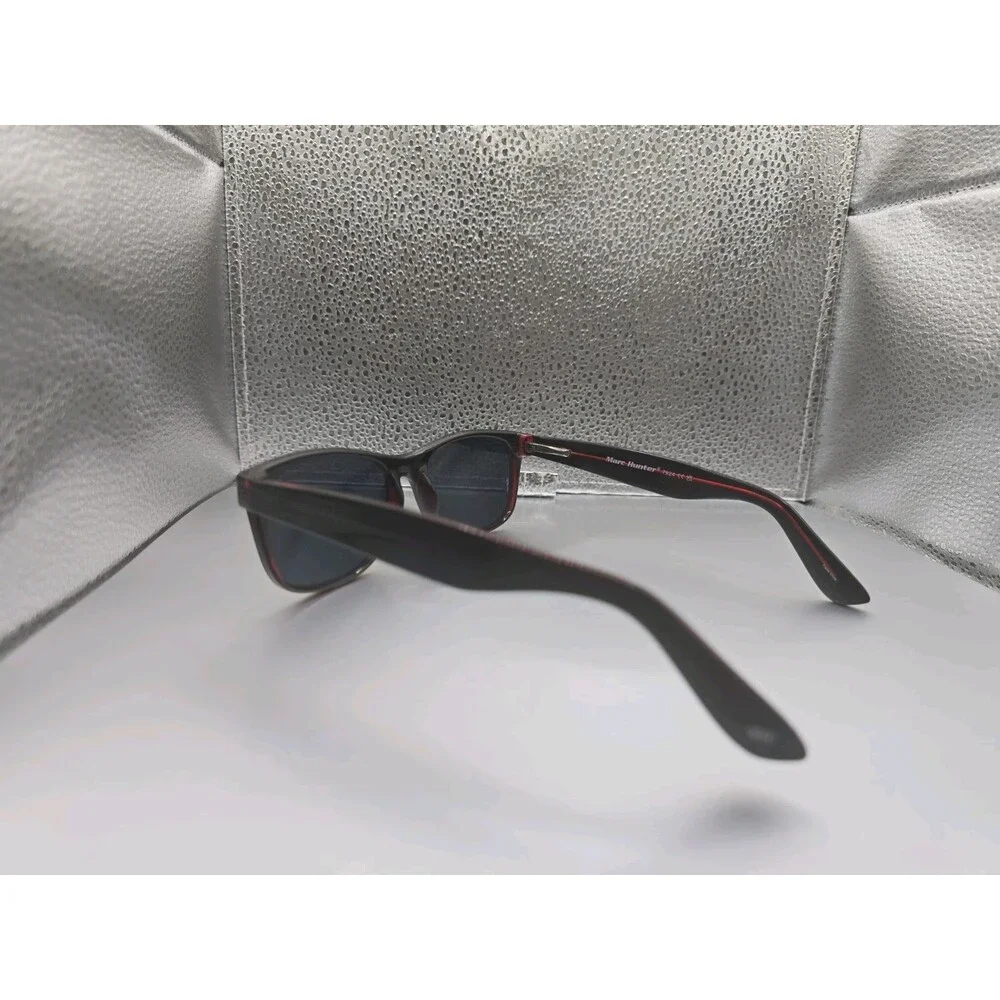 Marc Hunter 7924 Shiny Black & Red Tortoise Men’s Square Sunglasses 55-17-140